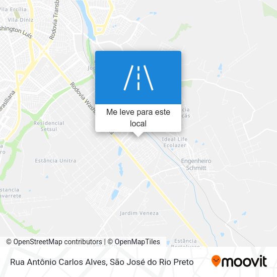 Rua Antônio Carlos Alves mapa