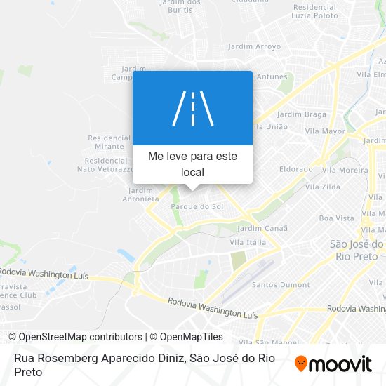 Rua Rosemberg Aparecido Diniz mapa