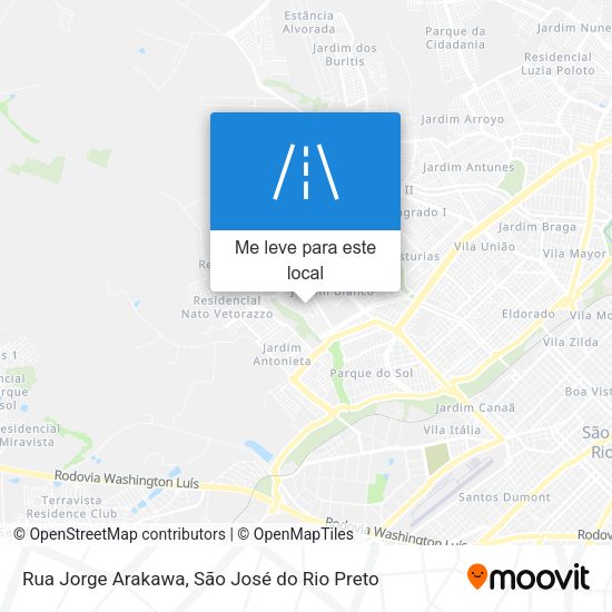 Rua Jorge Arakawa mapa