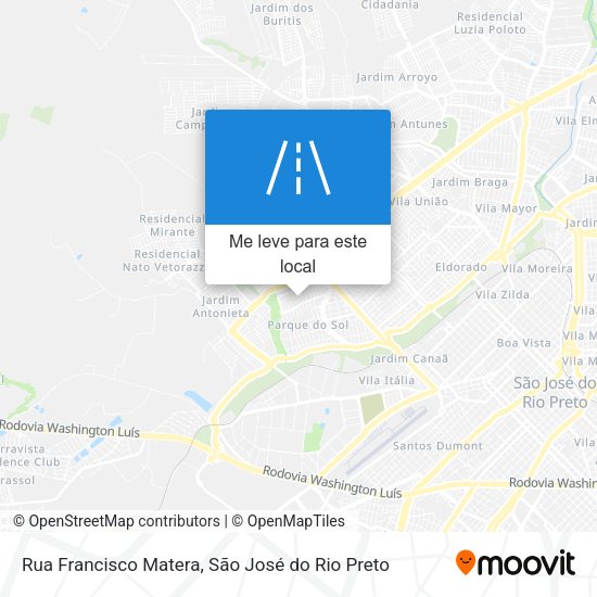 Rua Francisco Matera mapa