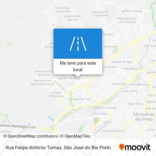 Rua Felipe Antônio Tomaz mapa