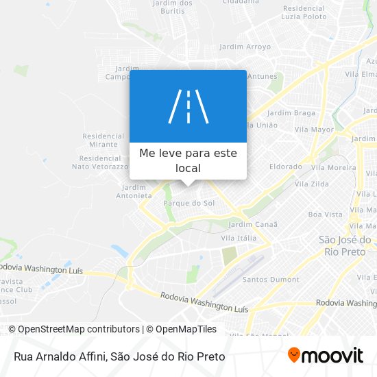 Rua Arnaldo Affini mapa