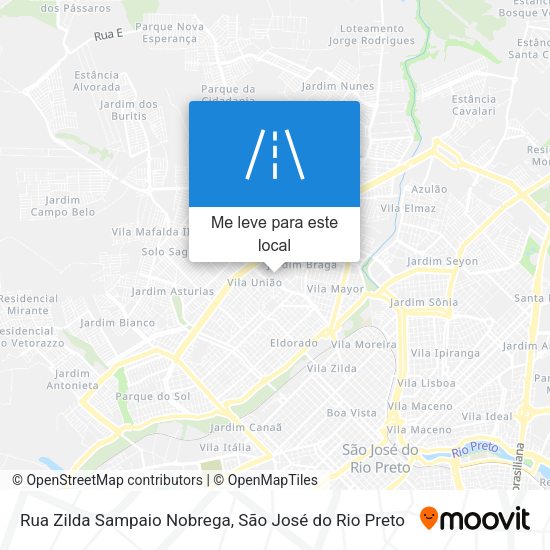 Rua Zilda Sampaio Nobrega mapa