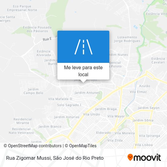 Rua Zigomar Mussi mapa