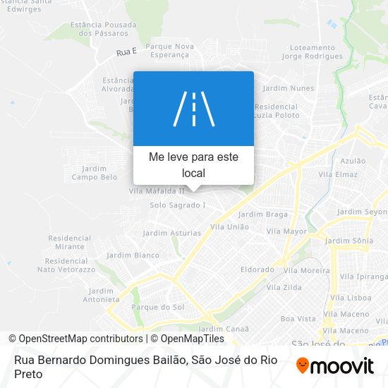 Rua Bernardo Domingues Bailão mapa