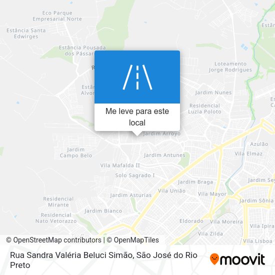 Rua Sandra Valéria Beluci Simão mapa