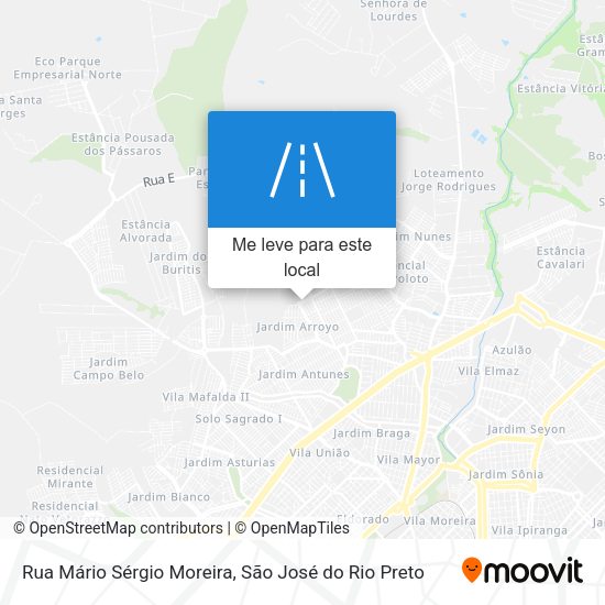 Rua Mário Sérgio Moreira mapa