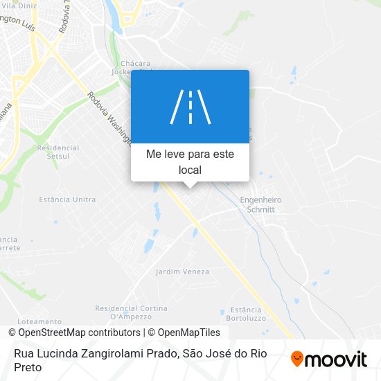 Rua Lucinda Zangirolami Prado mapa