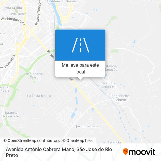 Avenida Antônio Cabrera Mano mapa