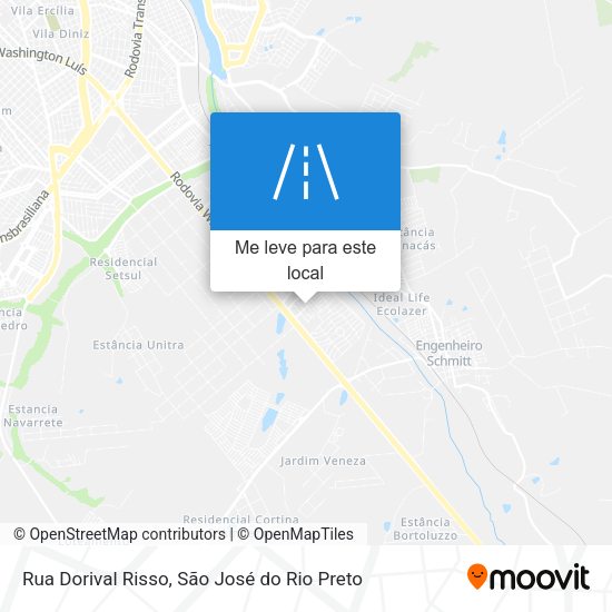 Rua Dorival Risso mapa