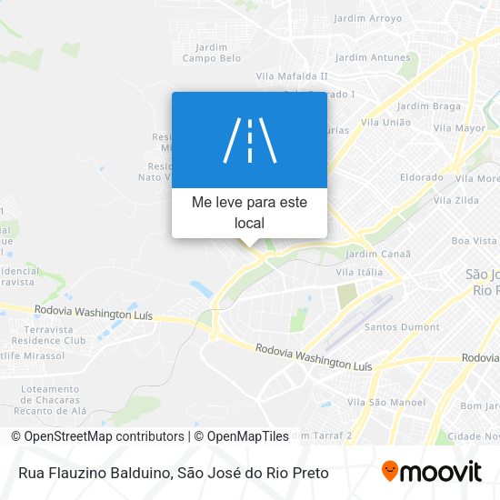 Rua Flauzino Balduino mapa