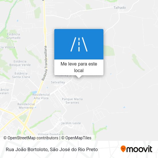 Rua João Bortoloto mapa