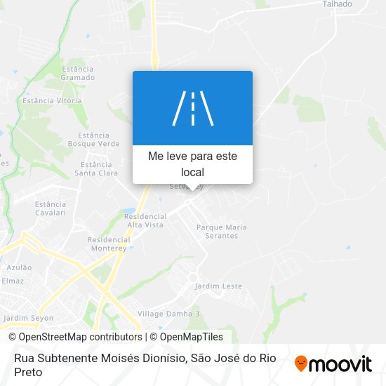 Rua Subtenente Moisés Dionísio mapa