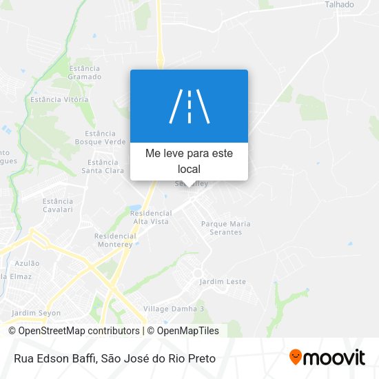 Rua Edson Baffi mapa