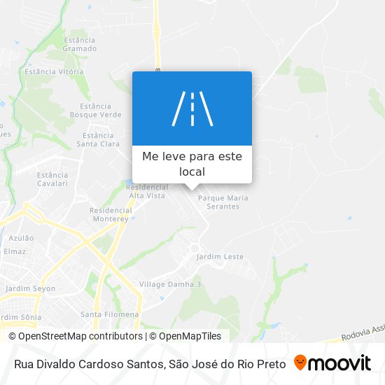 Rua Divaldo Cardoso Santos mapa