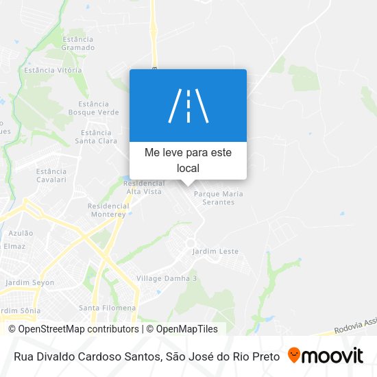 Rua Divaldo Cardoso Santos mapa