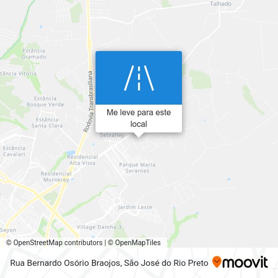 Rua Bernardo Osório Braojos mapa