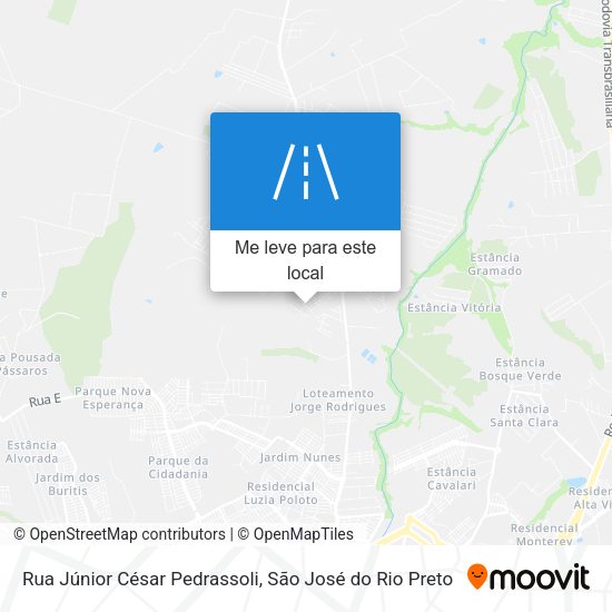 Rua Júnior César Pedrassoli mapa