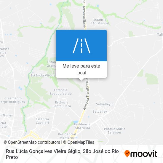 Rua Lúcia Gonçalves Vieira Giglio mapa