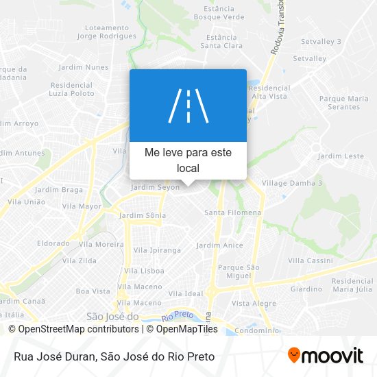 Rua José Duran mapa