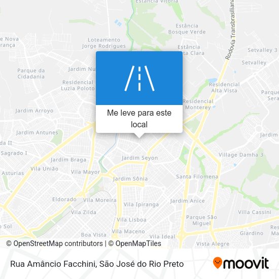 Rua Amâncio Facchini mapa