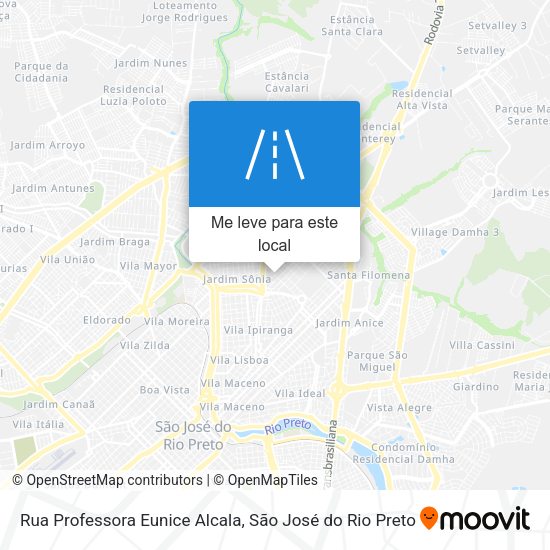Rua Professora Eunice Alcala mapa