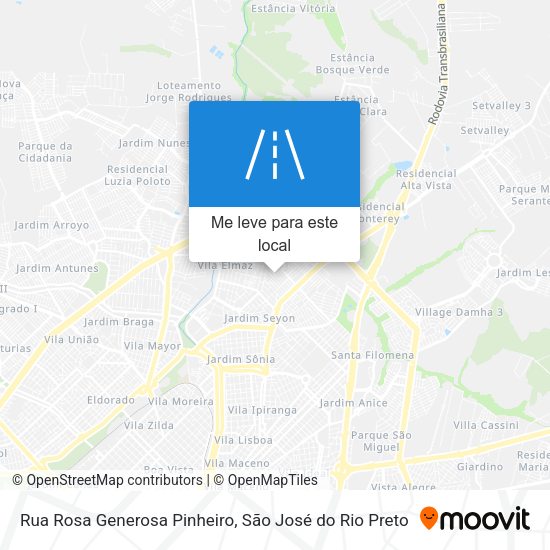 Rua Rosa Generosa Pinheiro mapa