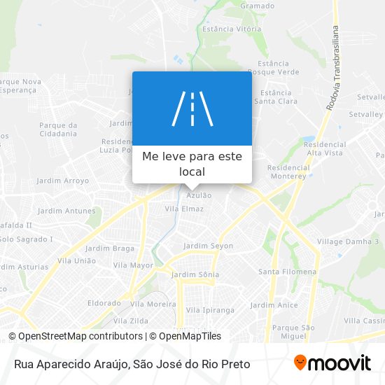Rua Aparecido Araújo mapa