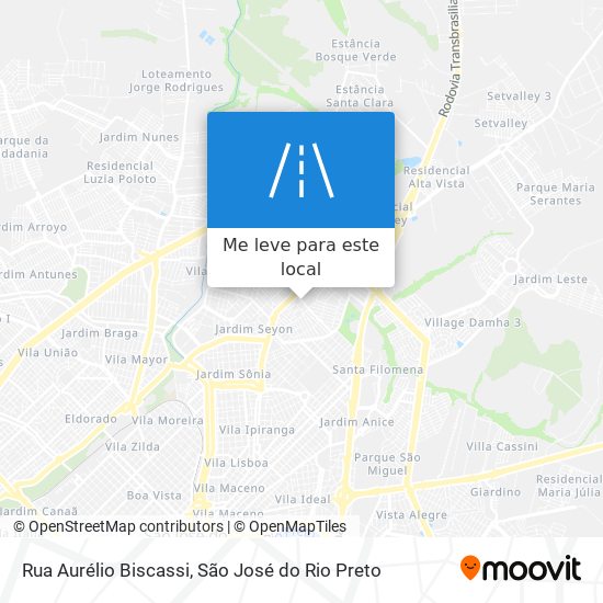 Rua Aurélio Biscassi mapa