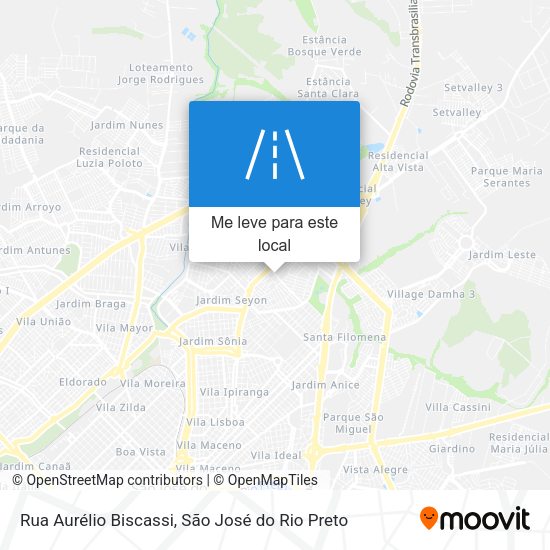 Rua Aurélio Biscassi mapa