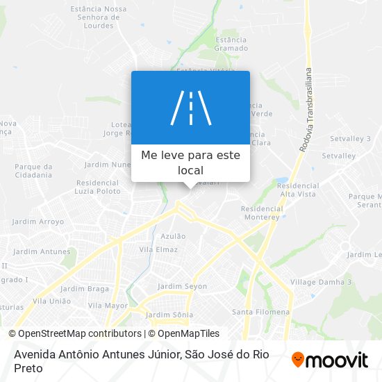 Avenida Antônio Antunes Júnior mapa