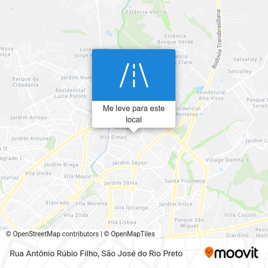 Rua Antônio Rúbio Filho mapa