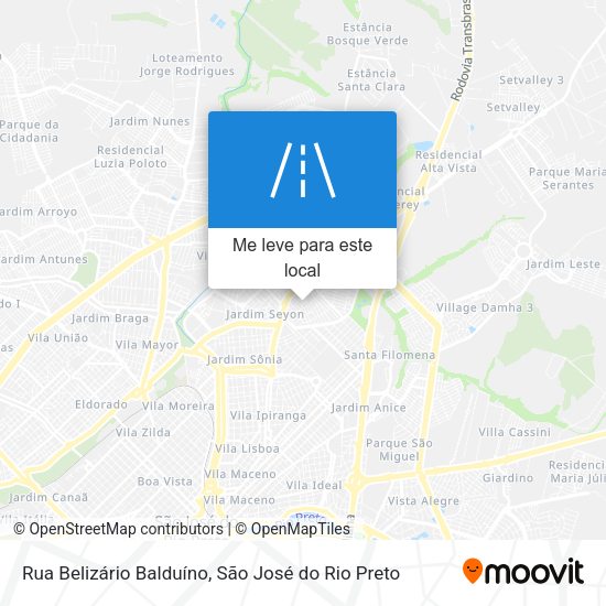 Rua Belizário Balduíno mapa