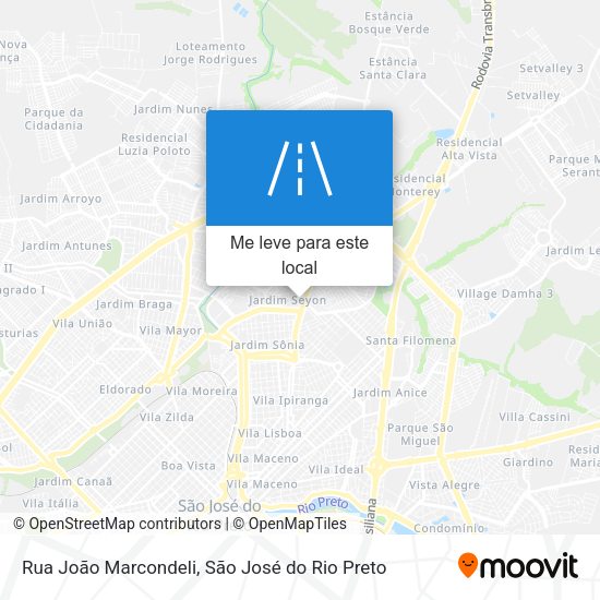 Rua João Marcondeli mapa