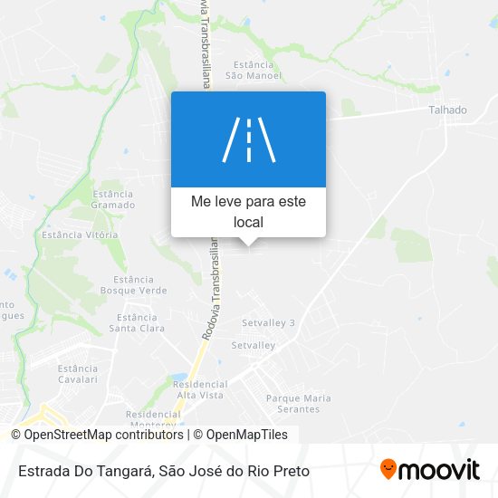 Estrada Do Tangará mapa