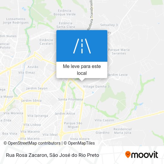 Rua Rosa Zacaron mapa