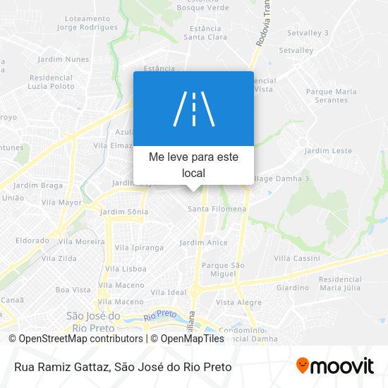 Rua Ramiz Gattaz mapa