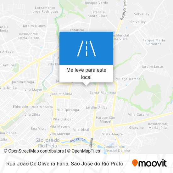 Rua João De Oliveira Faria mapa