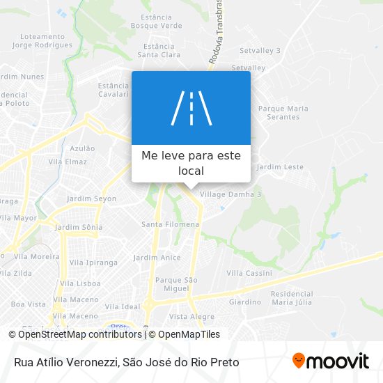 Rua Atílio Veronezzi mapa