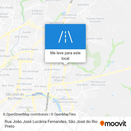 Rua João José Lucânia Fernandes mapa