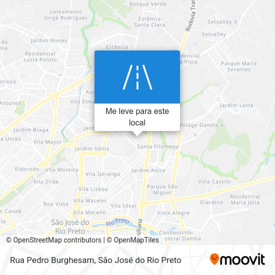 Rua Pedro Burghesam mapa
