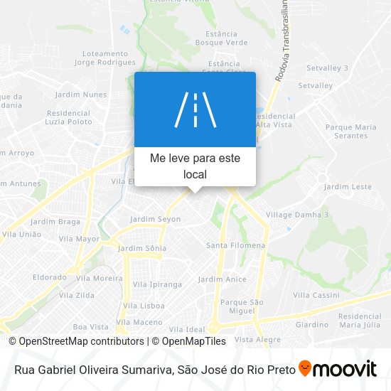Rua Gabriel Oliveira Sumariva mapa
