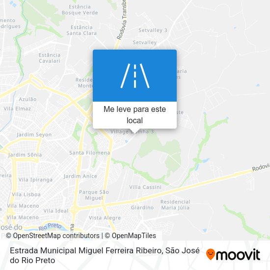 Estrada Municipal Miguel Ferreira Ribeiro mapa