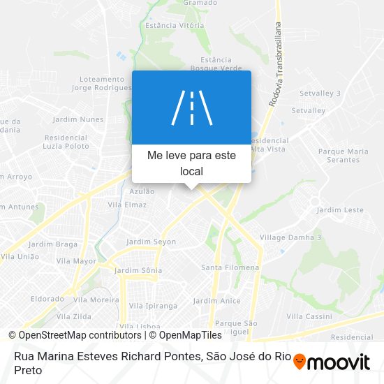 Rua Marina Esteves Richard Pontes mapa