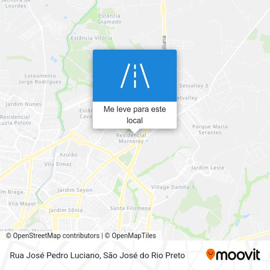 Rua José Pedro Luciano mapa