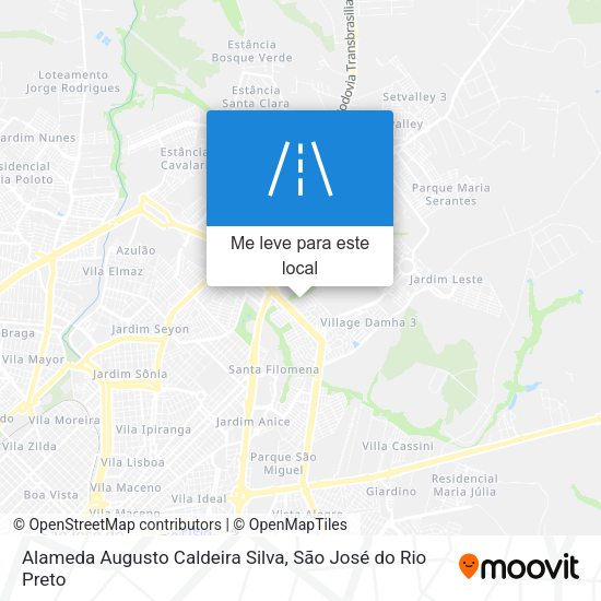 Alameda Augusto Caldeira Silva mapa