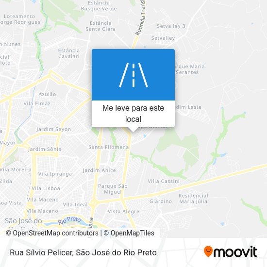 Rua Sílvio Pelicer mapa