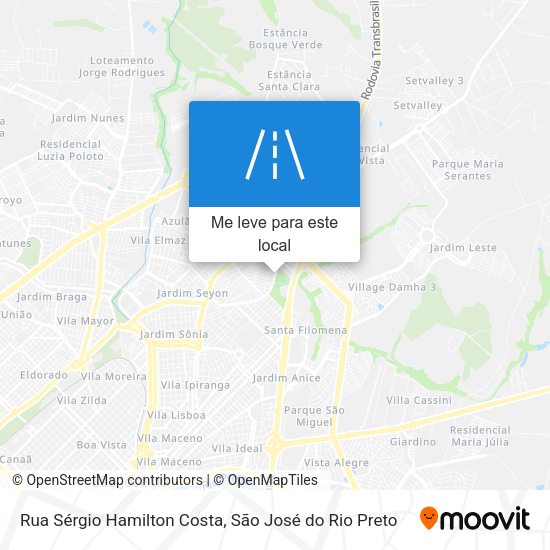 Rua Sérgio Hamilton Costa mapa