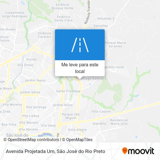 Avenida Projetada Um mapa