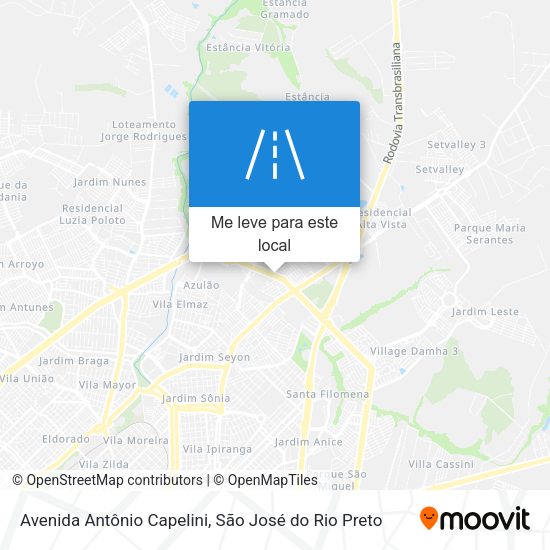 Avenida Antônio Capelini mapa